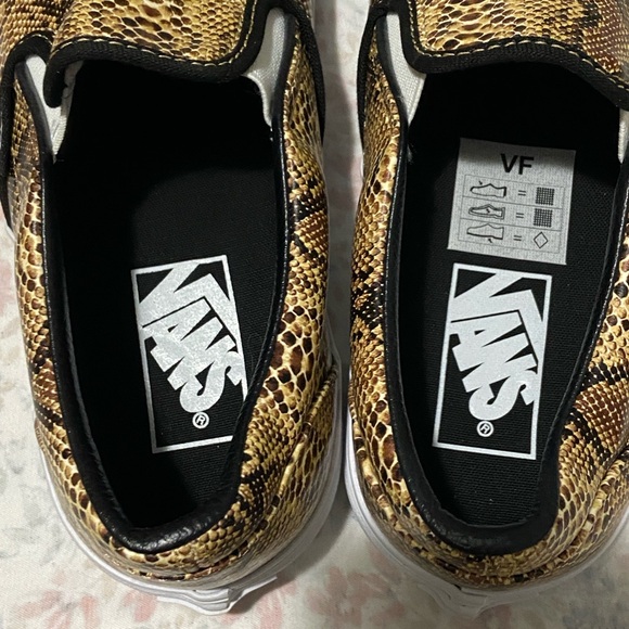 Vans Leather/Snake Pattern Slip-Ons - Picture 7 of 11